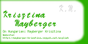 krisztina mayberger business card